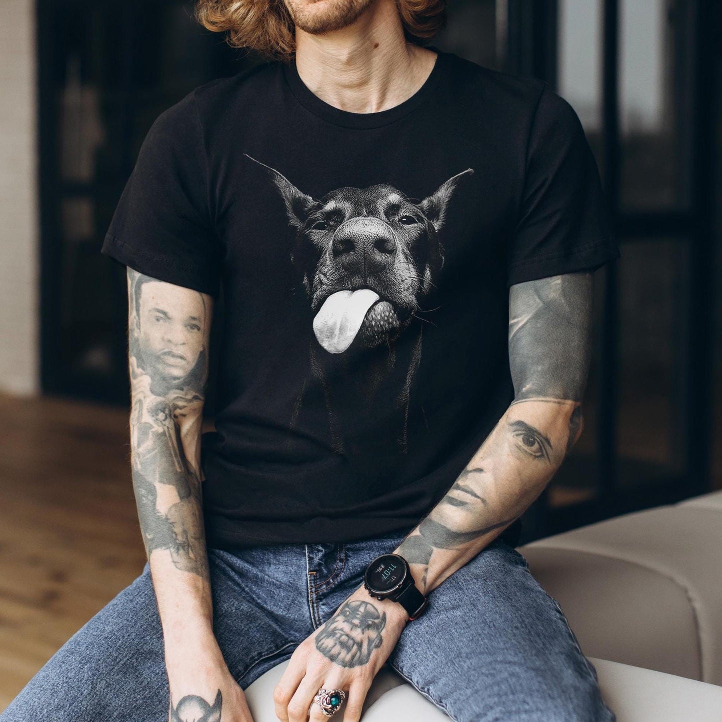 Funny Doberman Shirt - Tongue Out Tee