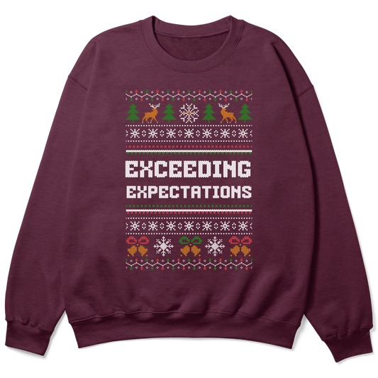 Funny Office Christmas Sweatshirt - Exceeding Expectations