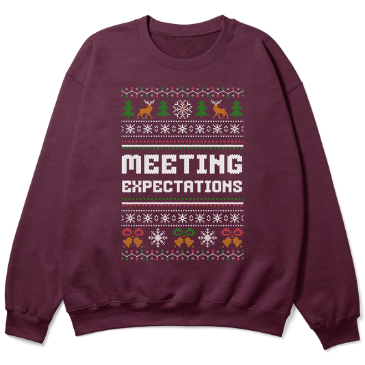 Funny Office Christmas Sweatshirt – Meeting Expectations