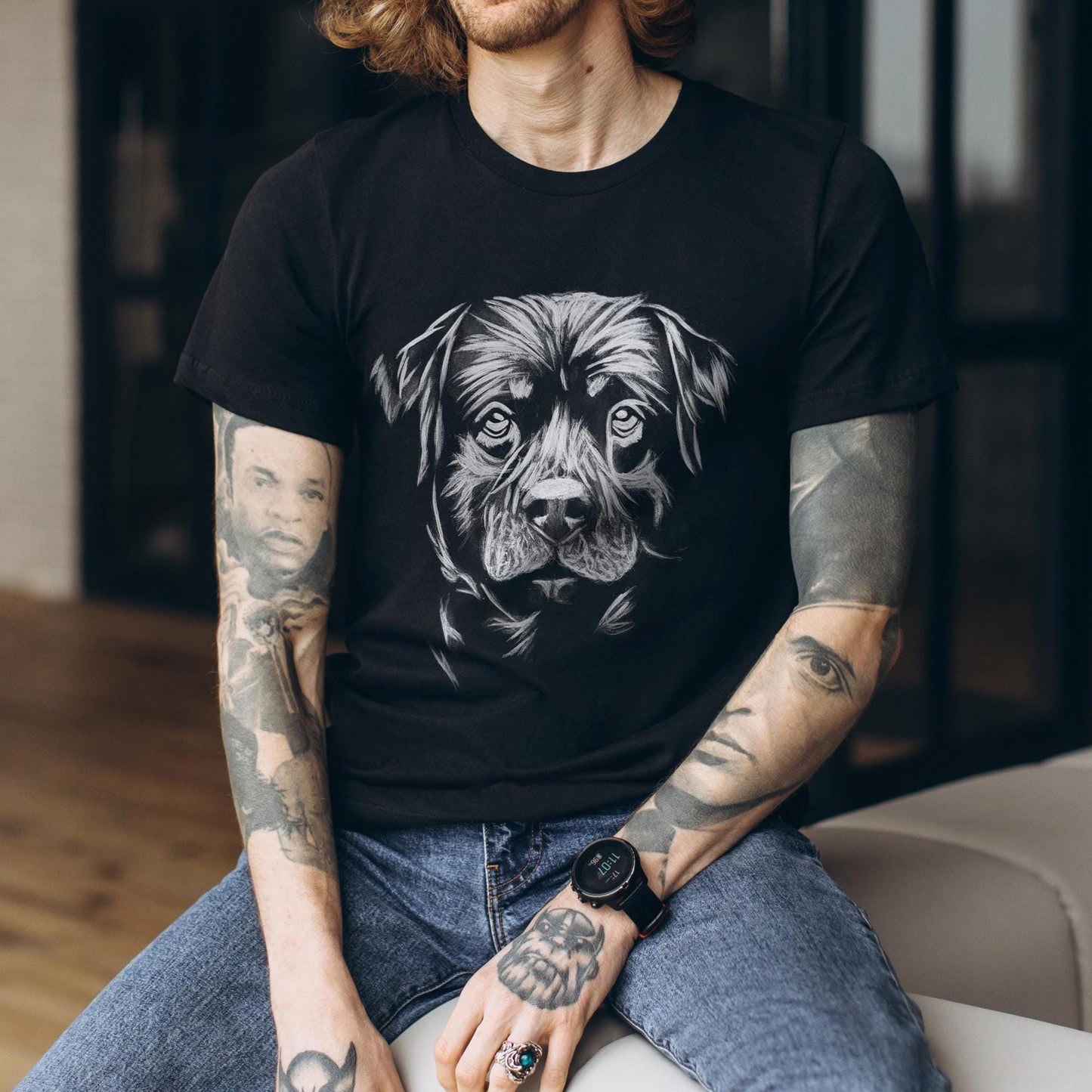Hand-drawn Rottweiler Shirt