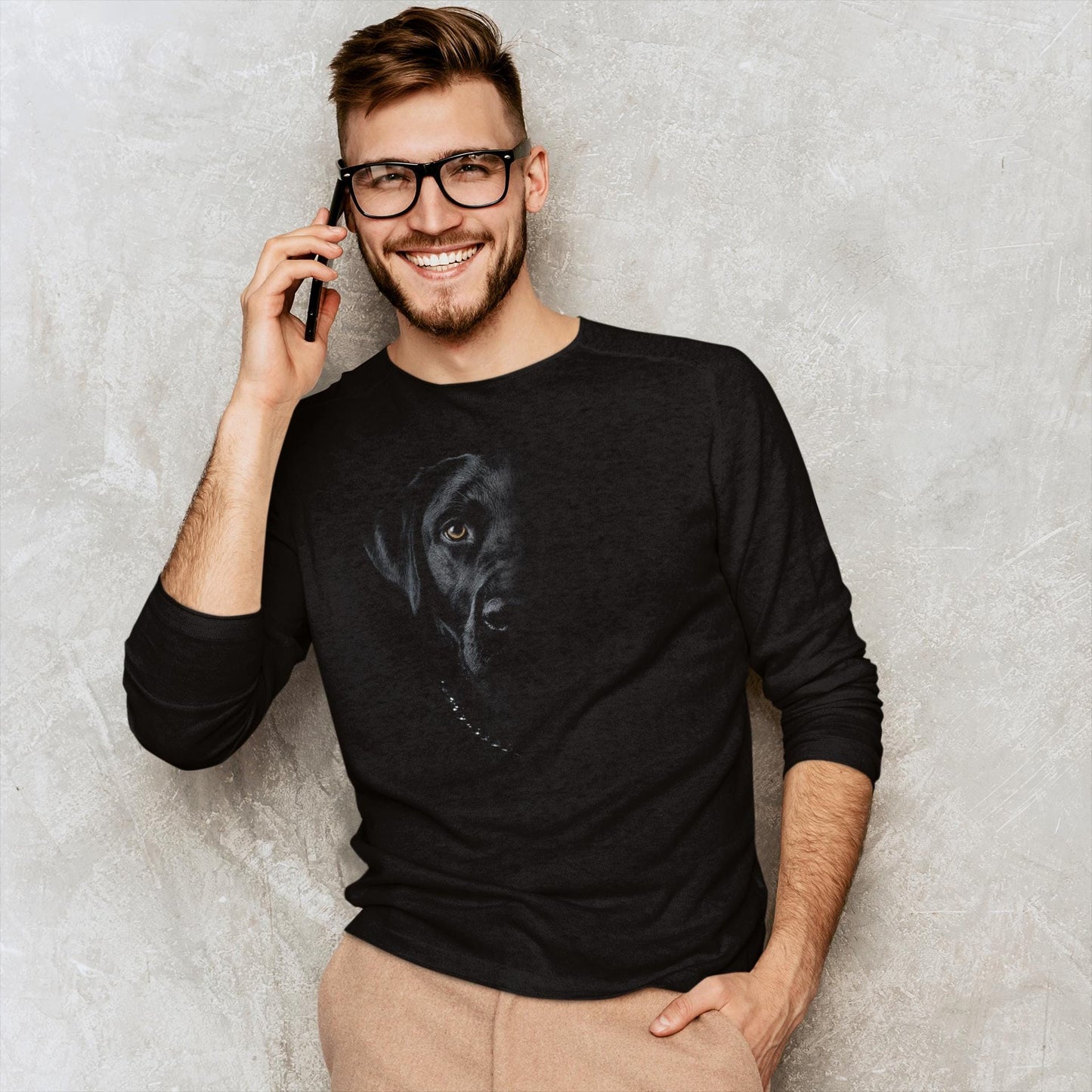 Labrador Shirt - Half Face Black Labrador Design