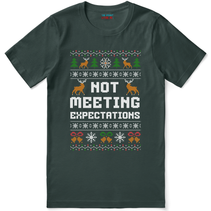 Funny Office Christmas Shirt “Not Meeting Expectations”