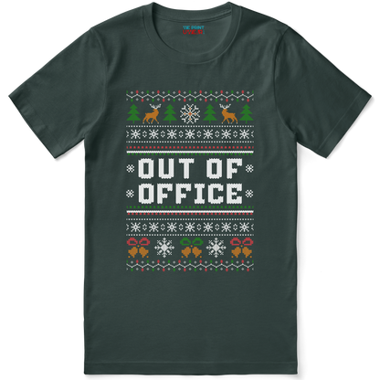 Funny Christmas Office Shirt “Out Of Office”