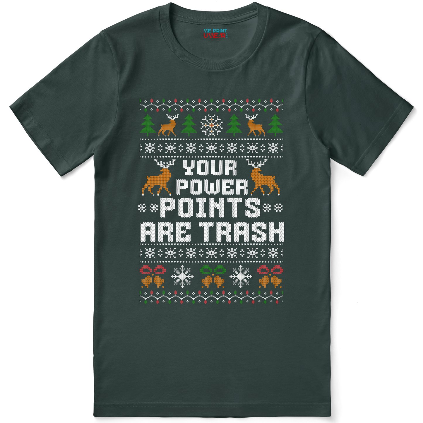 Funny Office Christmas Shirt “Your Power Points Are Trash”