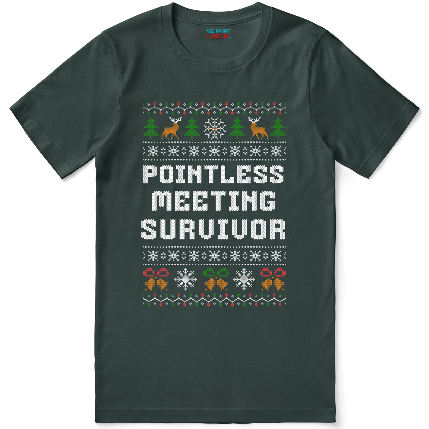 Funny Office Christmas Shirt “Pointless Meeting Survivor”