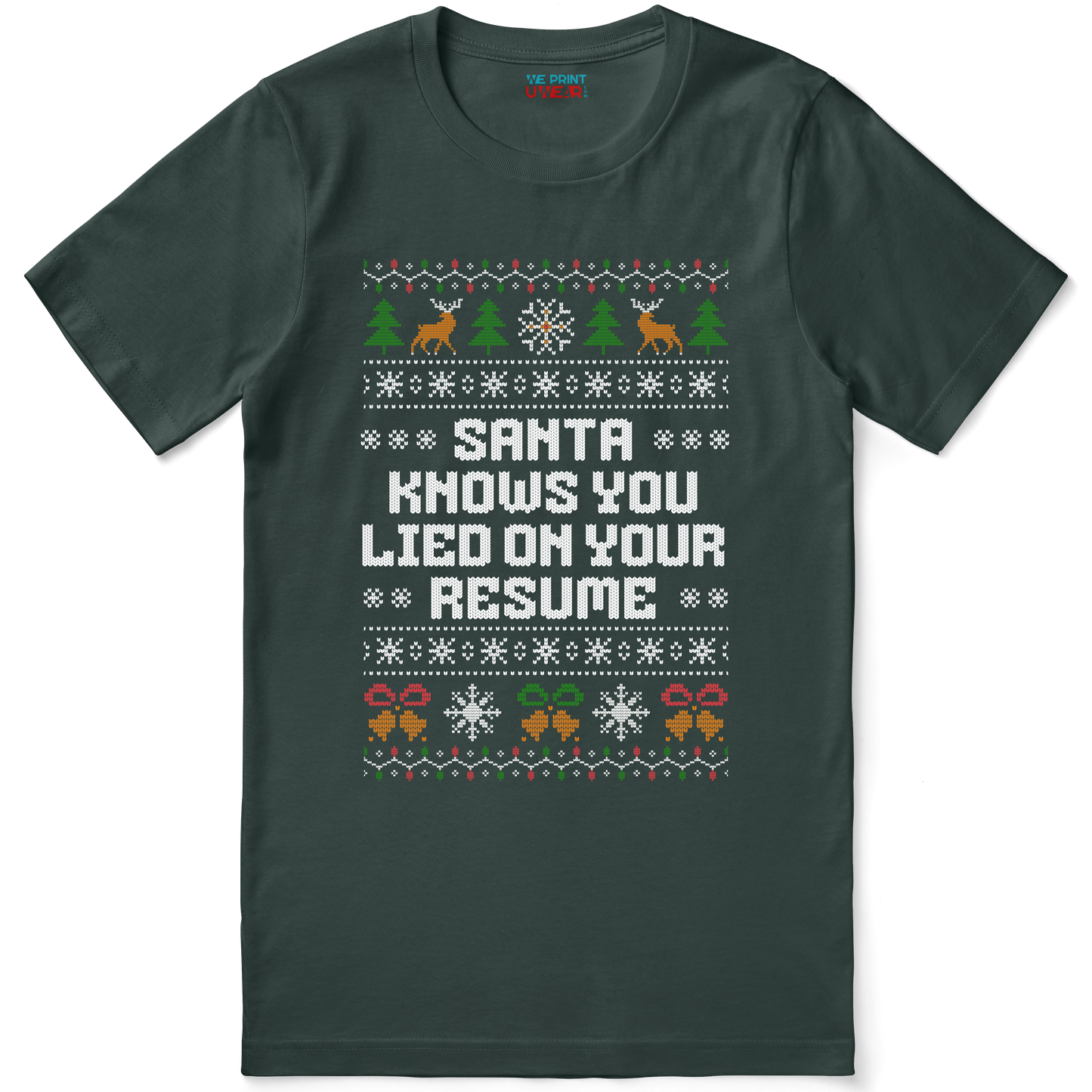 Funny Office Christmas Shirt “Santa Knows You Lied on Your Resume”