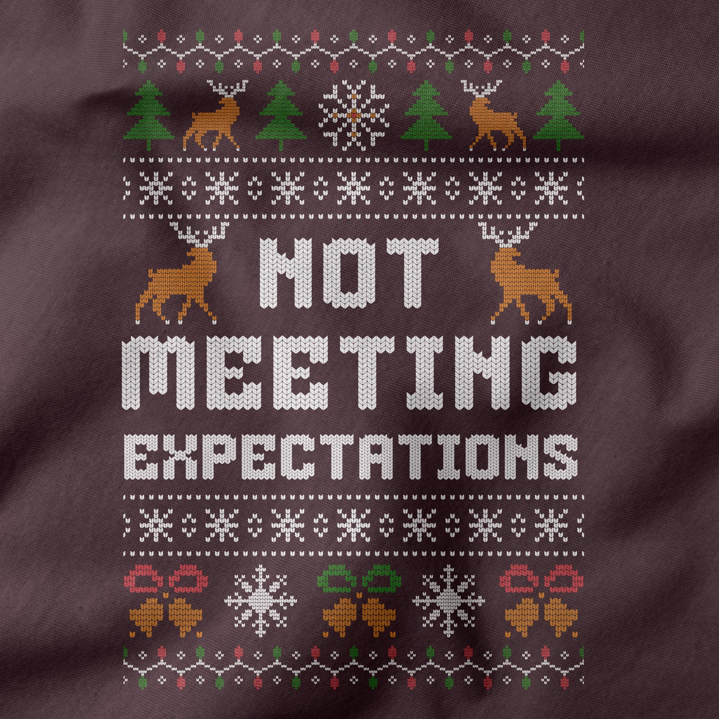 Funny Office Christmas Sweatshirt “Not Meeting Expectations”
