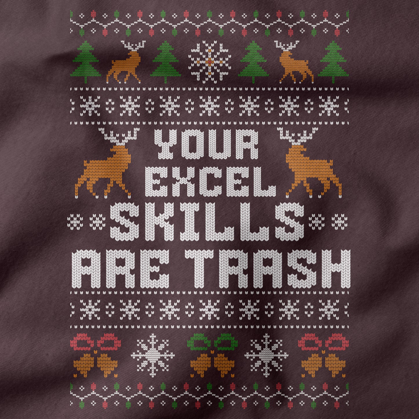 Funny Office Christmas Sweatshirt “Your Excel Skills Are Trash”