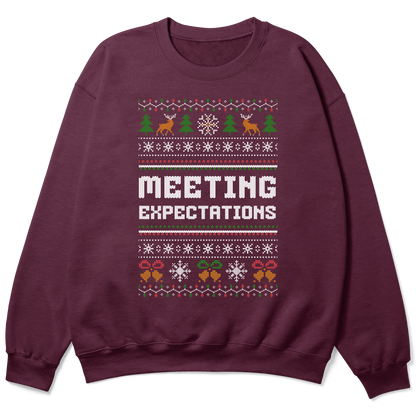 Funny Office Christmas Sweatshirt – Meeting Expectations