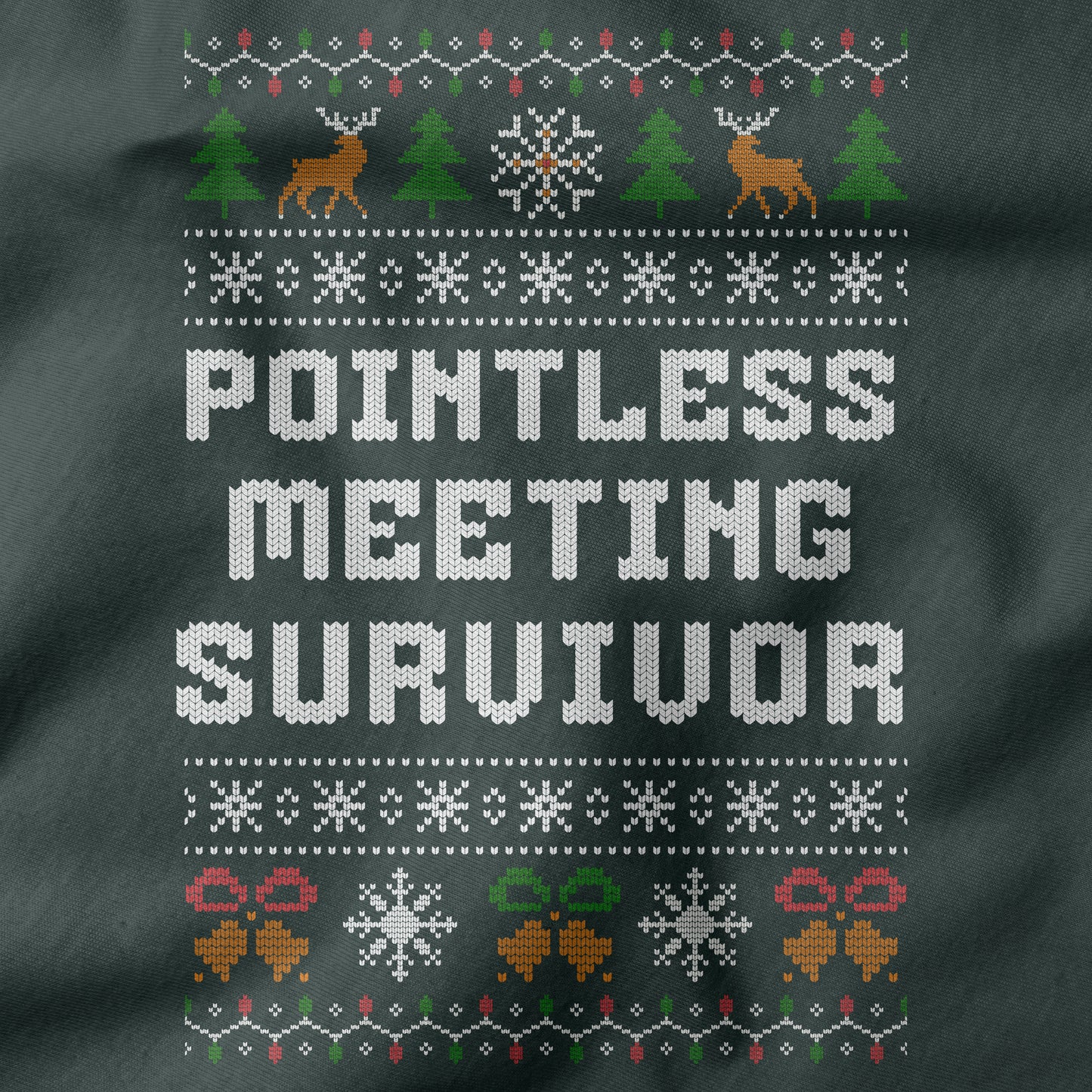 Funny Office Christmas Shirt “Pointless Meeting Survivor”