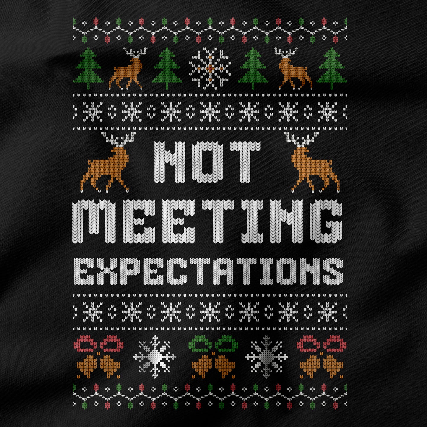 Funny Office Christmas Long Sleeve Shirt “Not Meeting Expectations”