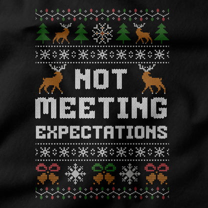 Funny Office Christmas Long Sleeve Shirt “Not Meeting Expectations”