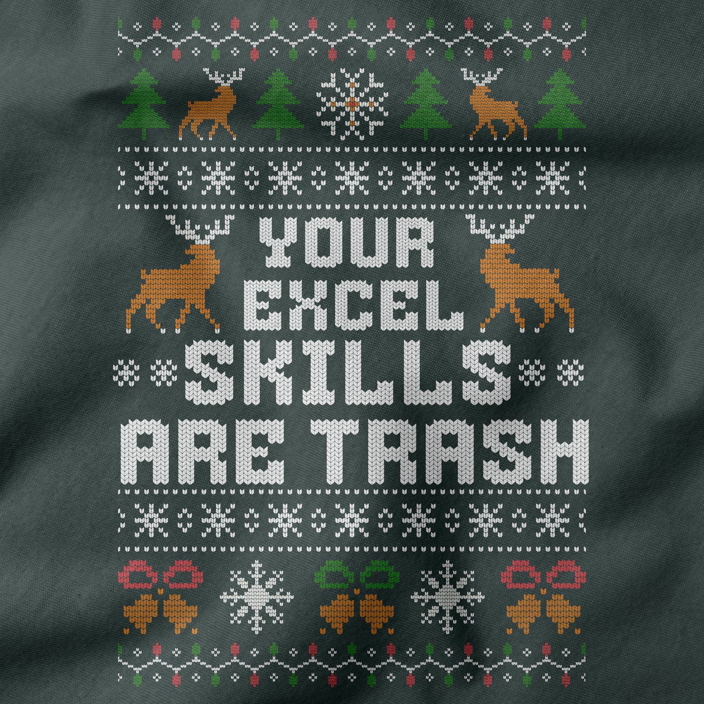 Funny Christmas Office Shirt “Excel Skills Are Trash”