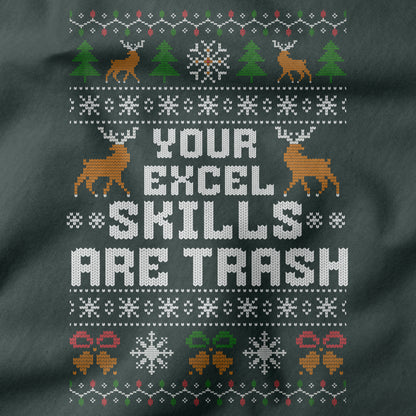 Funny Christmas Office Shirt “Excel Skills Are Trash”