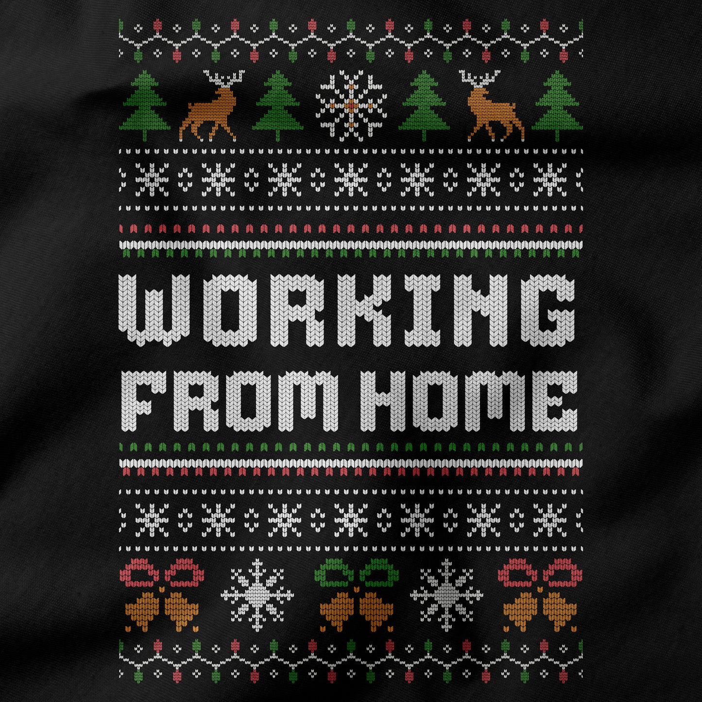 Funny Office Christmas Long Sleeve Shirt “Working From Home”