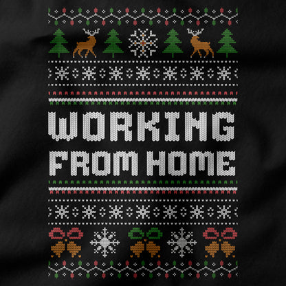 Funny Office Christmas Long Sleeve Shirt “Working From Home”
