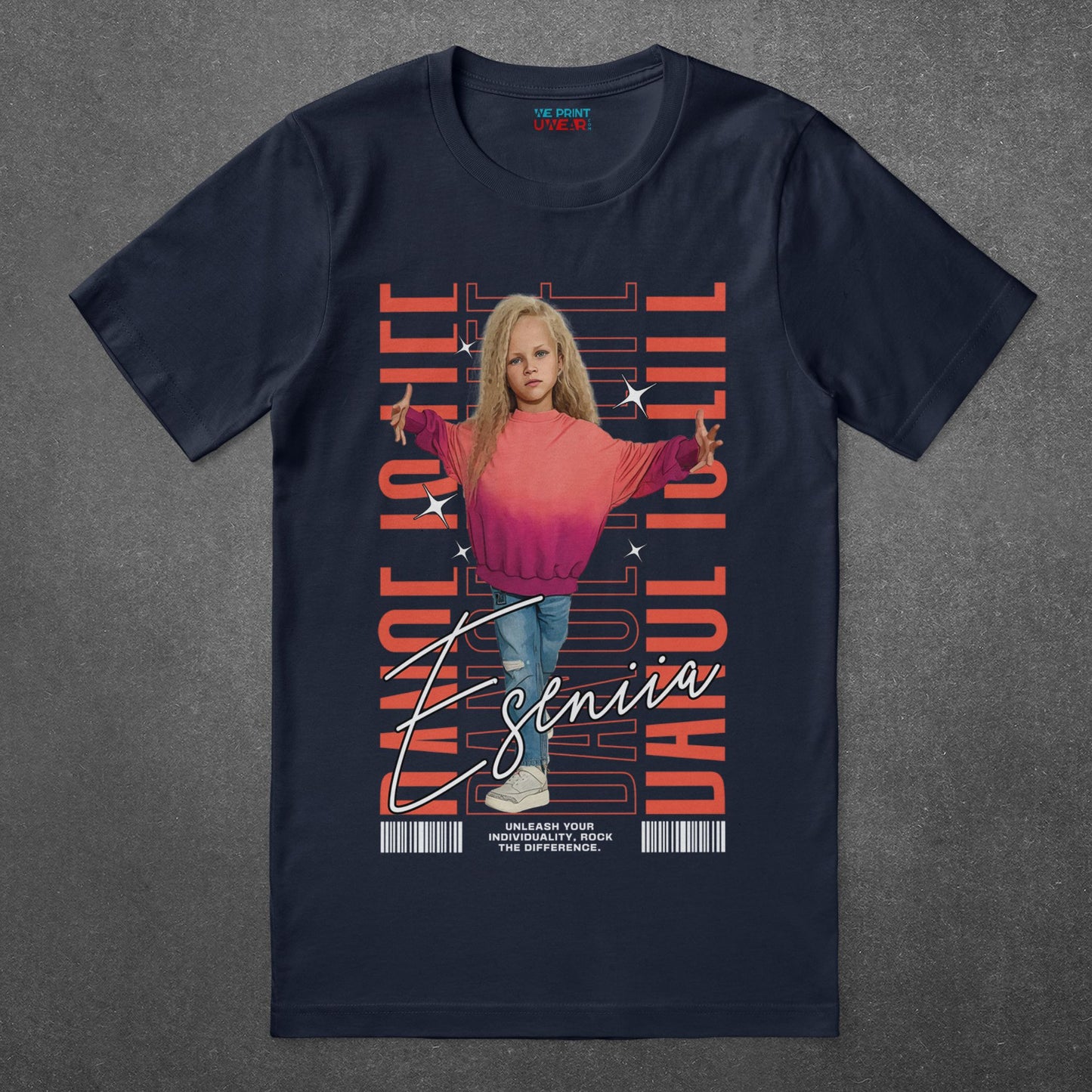 Dance is Life T-Shirt by Eseniia in navy, flat lay of motivational dance shirt