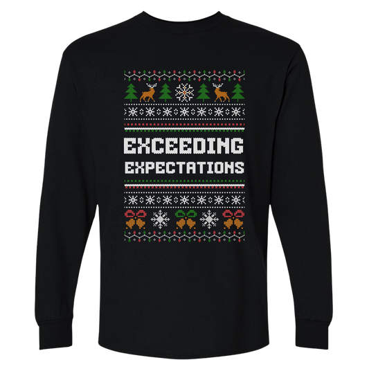 Office Christmas Long Sleeve Shirt – Exceeding Expectations