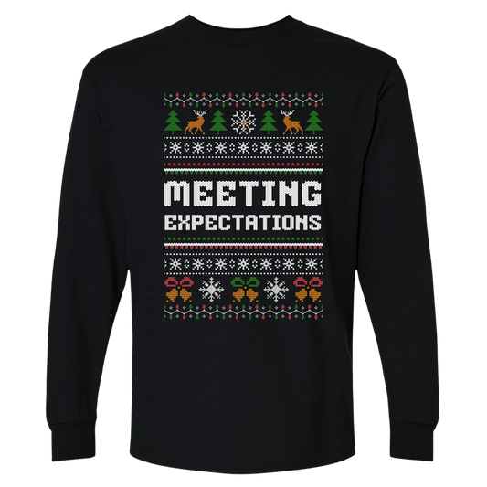 Office Christmas Long Sleeve Shirt – Meeting Expectations