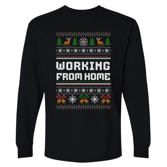 Office Christmas Long Sleeve Shirt – Working From Home