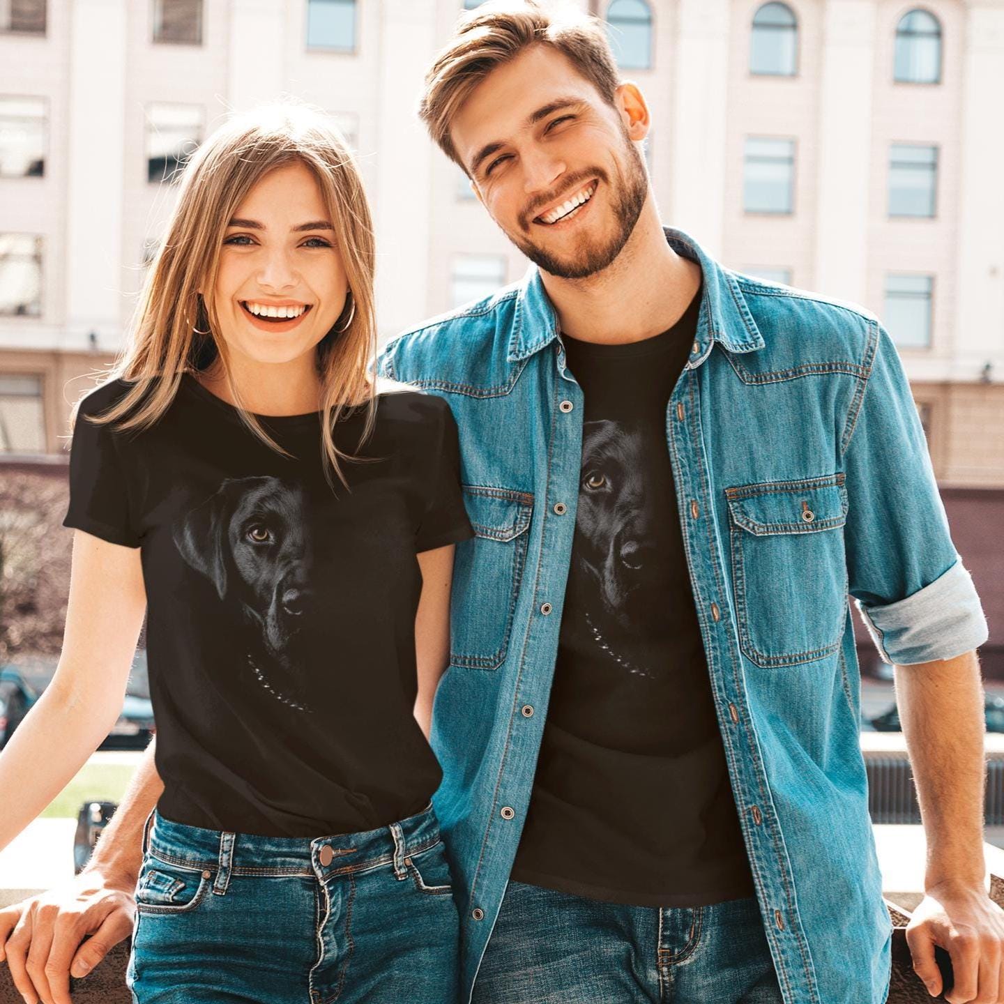 Labrador Shirt - Half Face Black Labrador Design