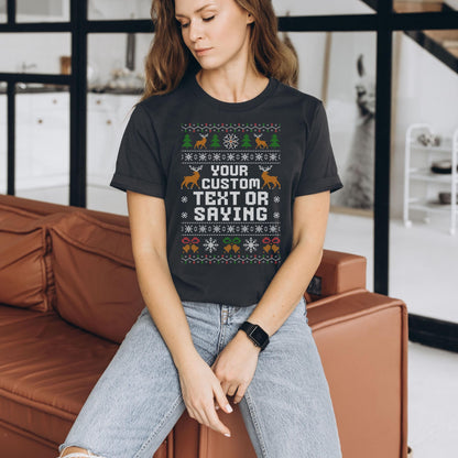 Custom Office Christmas Shirt – Add Your Own Funny Text