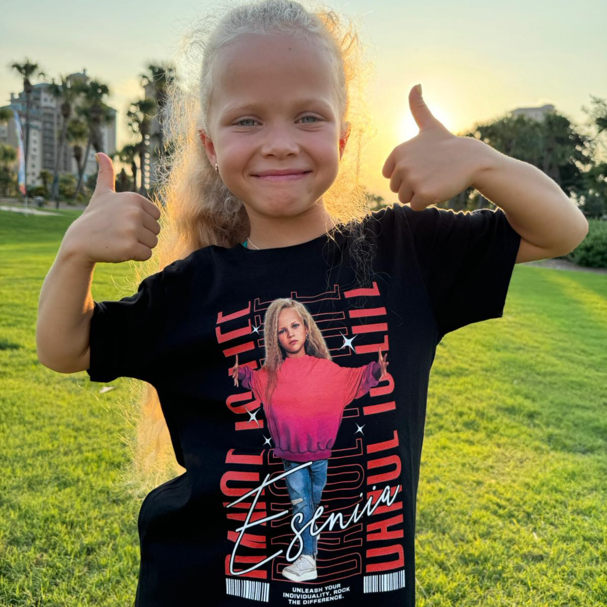 Eseniia wearing Dance is Life T-Shirt by Eseniia in black, showcasing the inspirational dance message