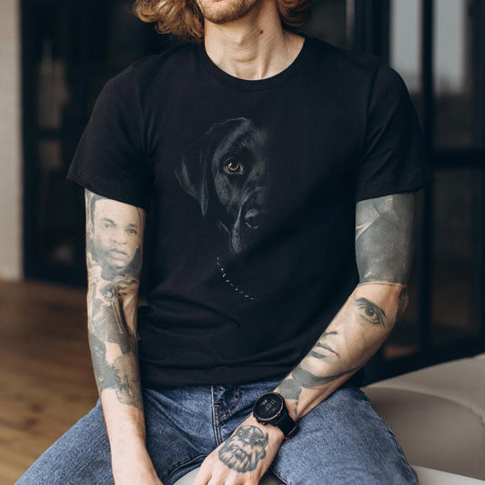 Labrador Shirt - Half Face Black Labrador Design