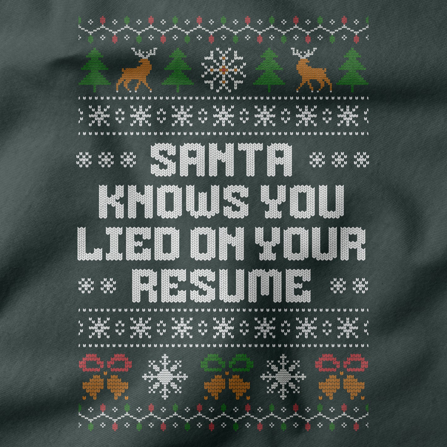 Funny Office Christmas Shirt “Santa Knows You Lied on Your Resume”