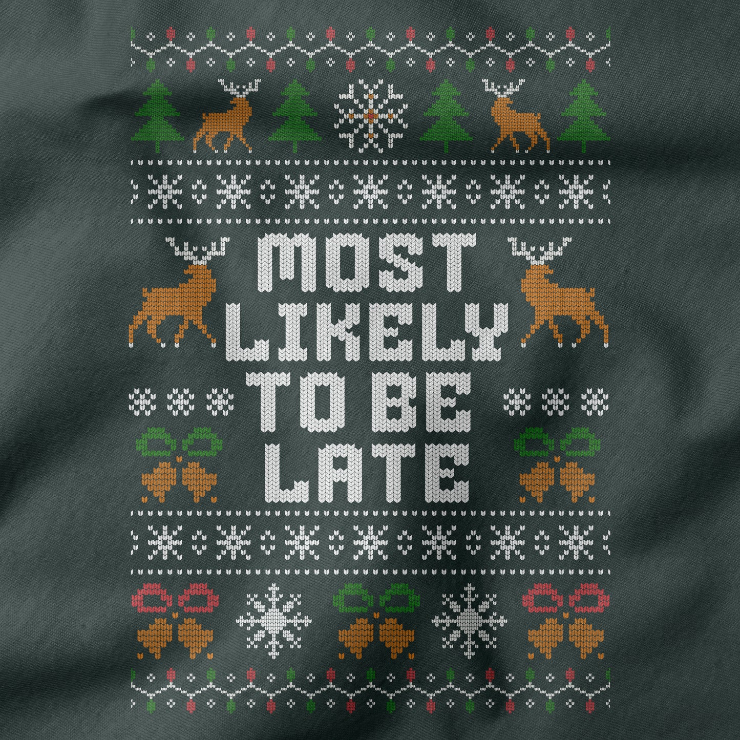 Funny Christmas Office Shirt “Most Likely To Be Late”