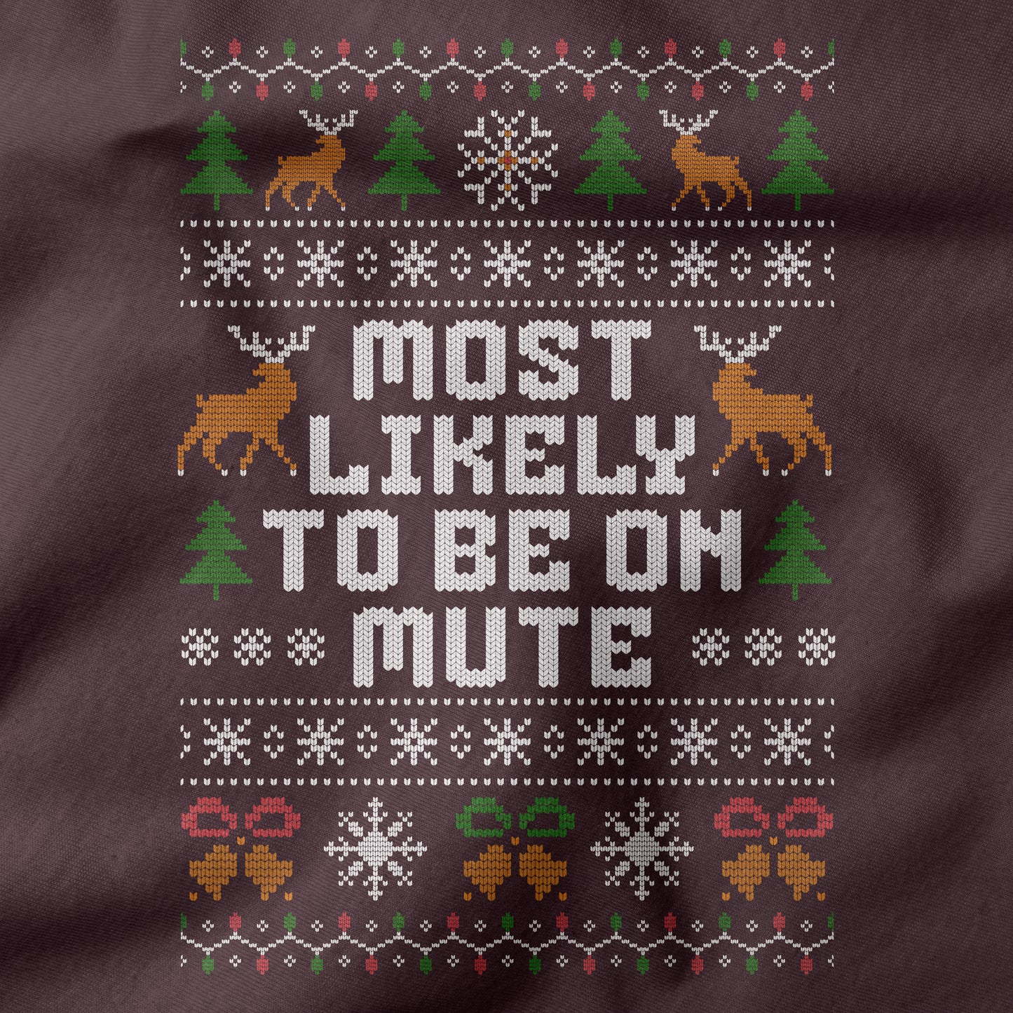 Funny Office Christmas Sweatshirt “Most Likely To Be On Mute”