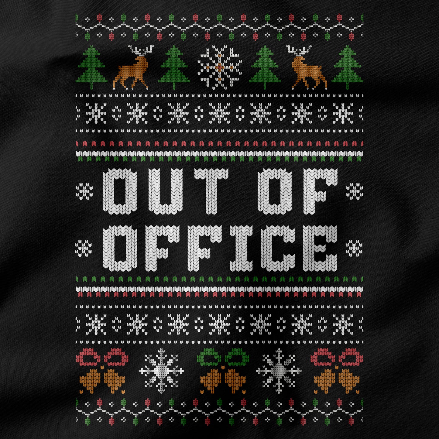 Funny Office Christmas Long Sleeve Shirt “Out Of Office”