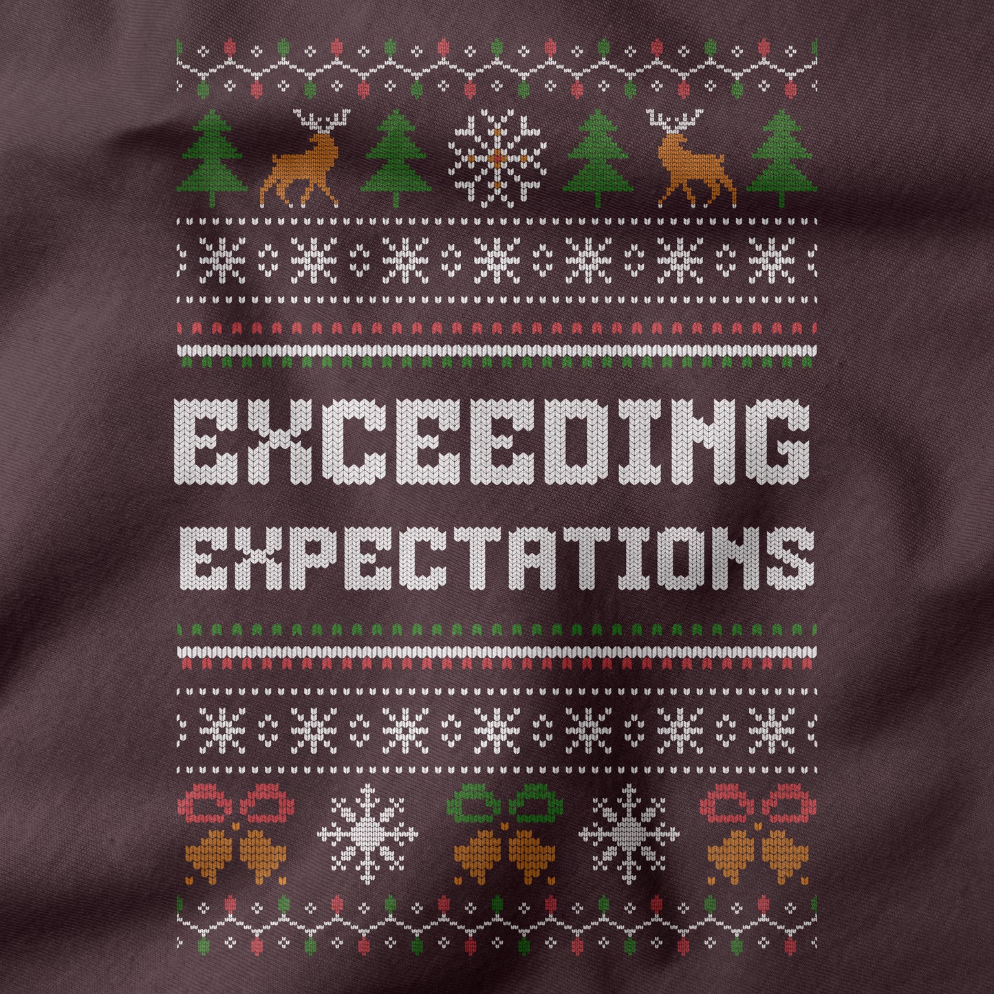 Funny Christmas Office Sweatshirt “Exceeding Expectations”