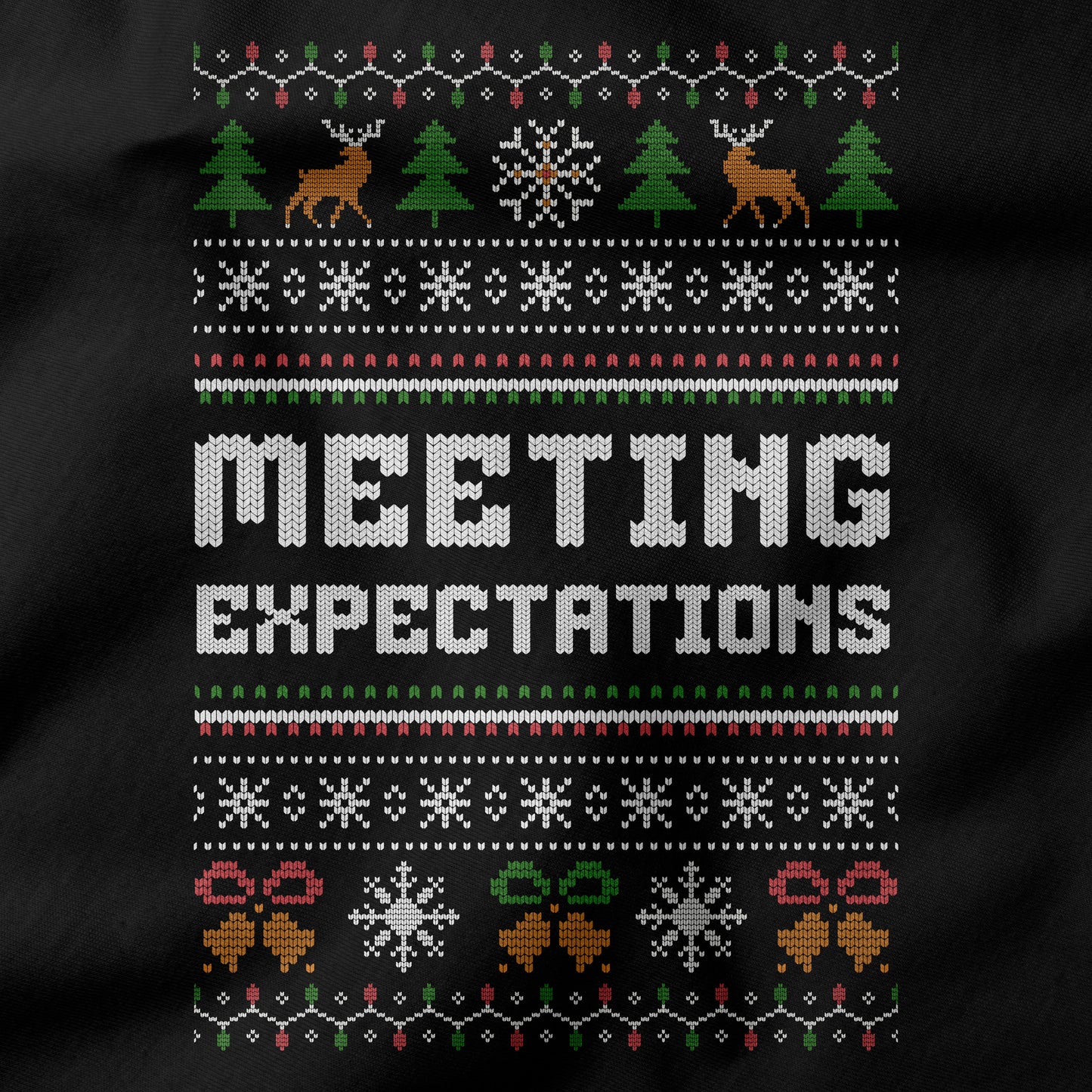 Funny Office Christmas Long Sleeve Shirt “Meeting Expectations”