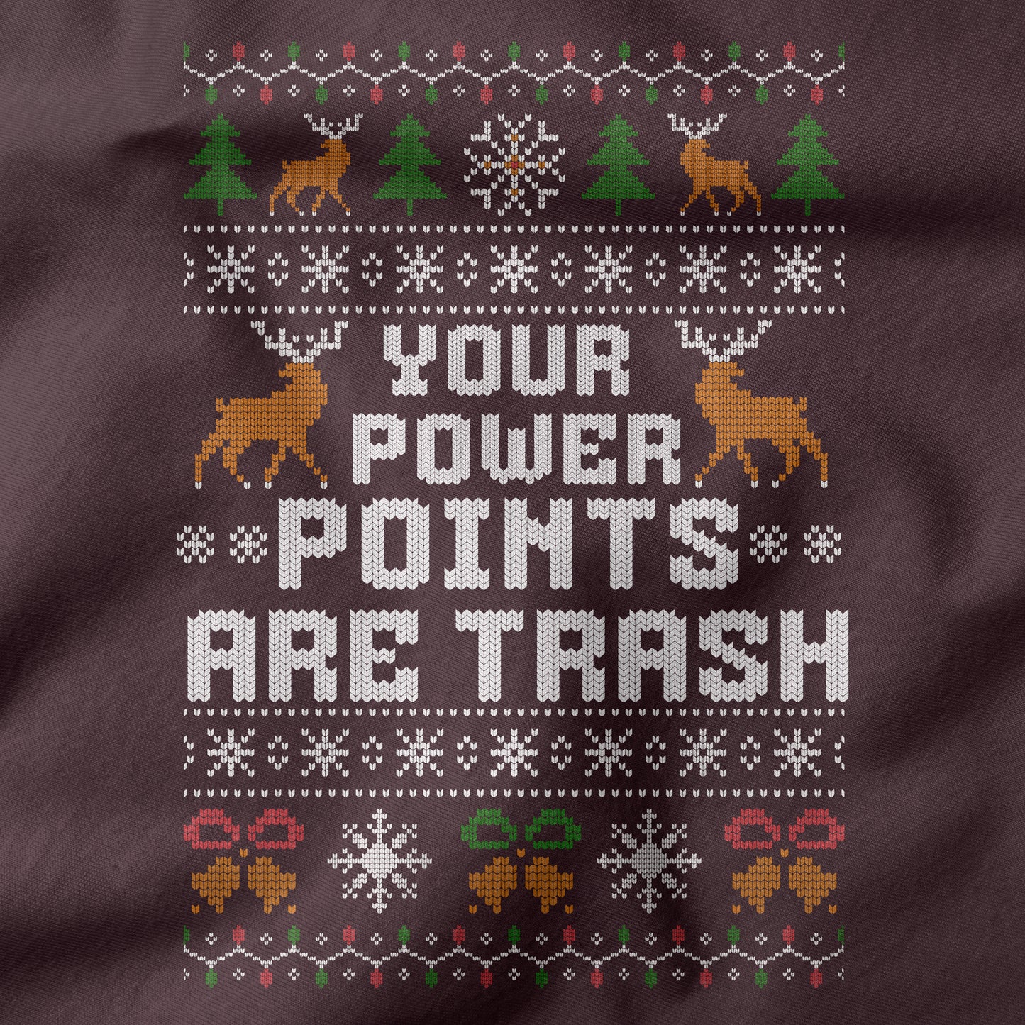 Funny Christmas Office Sweatshirt “Your Power Points Are Trash”