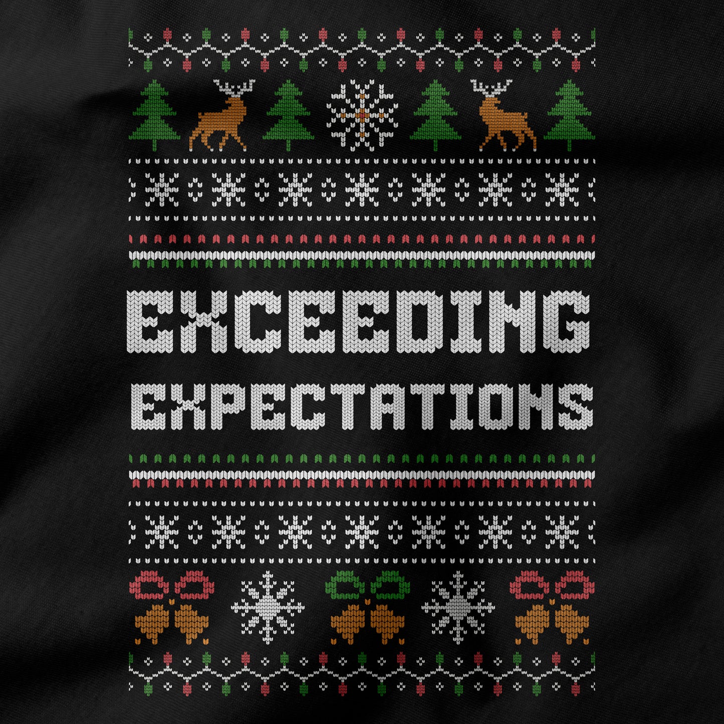 Funny Office Christmas Long Sleeve Shirt “Exceeding Expectations”