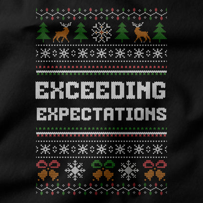 Funny Office Christmas Long Sleeve Shirt “Exceeding Expectations”