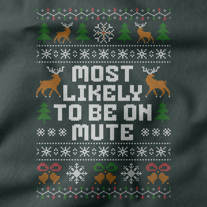 Funny Office Christmas Shirt “Most Likely To Be On Mute”
