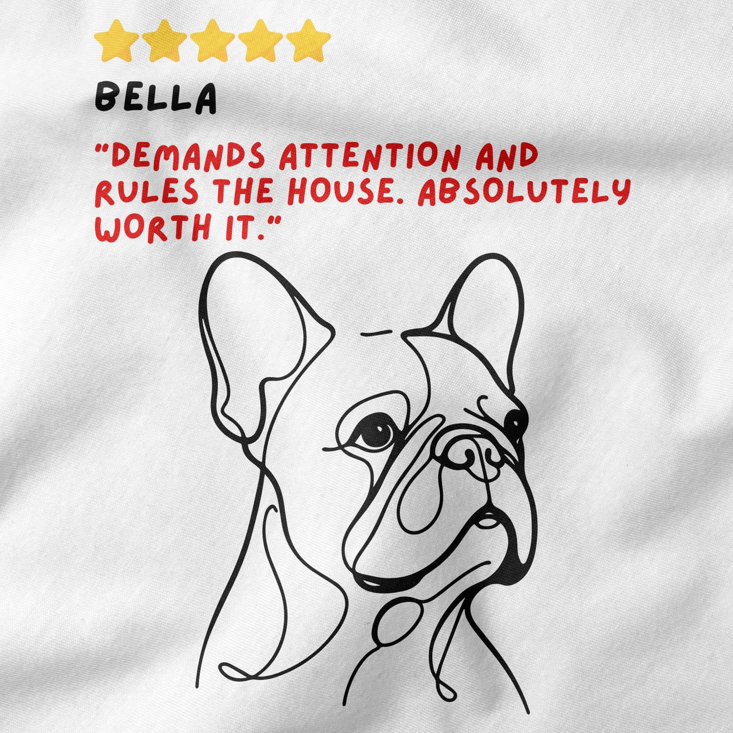 5-star Review - Custom French Bulldog Shirt