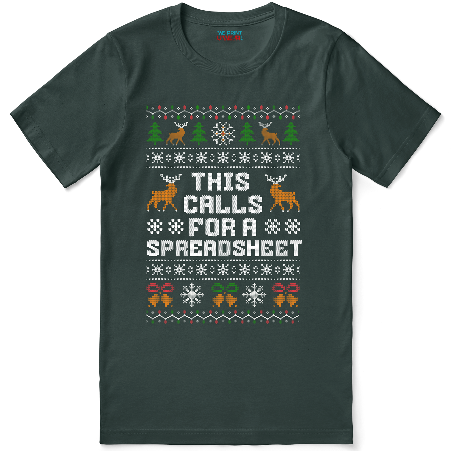 Funny Office Christmas Shirt “This Calls For a Spreadsheet”