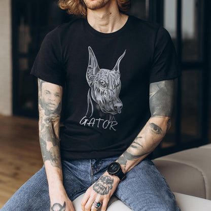 Personalized Doberman Shirt - Hand-Drawn Dog Tee