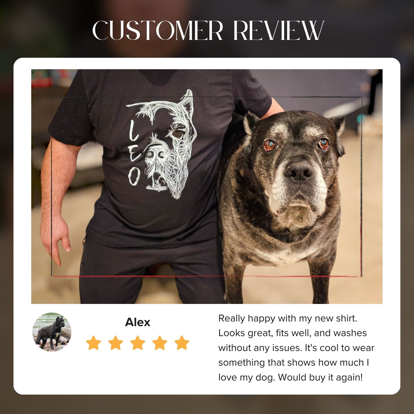 Custom Hand-Drawn Cane Corso Shirt