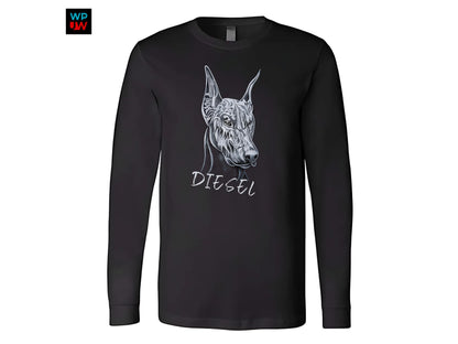 Personalized Doberman Shirt - Hand-Drawn Dog Tee