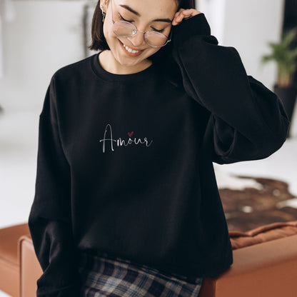 Amour Sweatshirt - Perfect Valentines Day Gift for Her  Friends