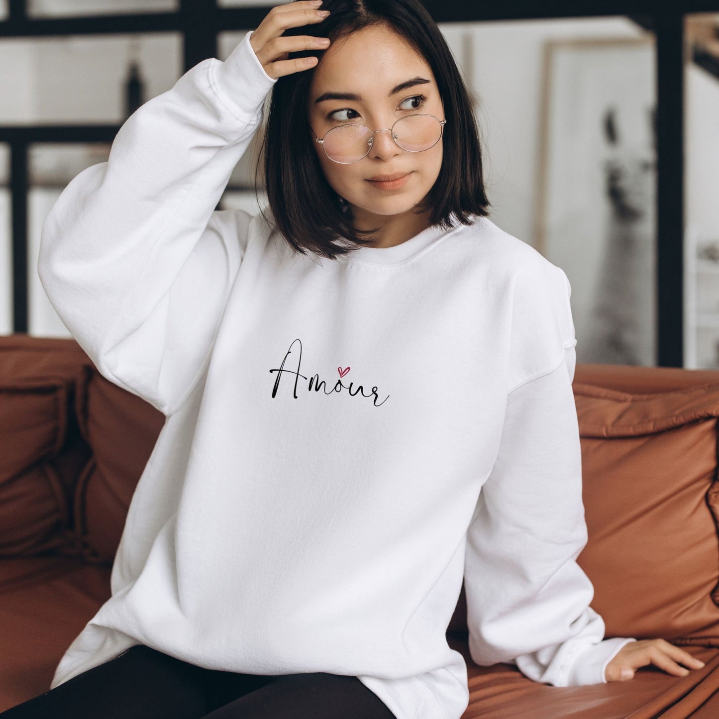 Amour Sweatshirt - Perfect Valentines Day Gift for Her  Friends