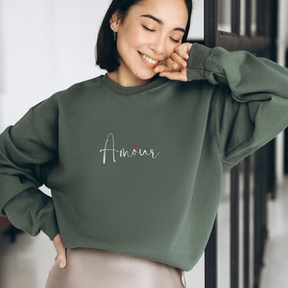 Amour Sweatshirt - Perfect Valentines Day Gift for Her  Friends