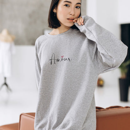 Amour Sweatshirt - Perfect Valentines Day Gift for Her  Friends