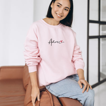 Amour Sweatshirt for Valentines Day - Perfect Gift for Her and Friends