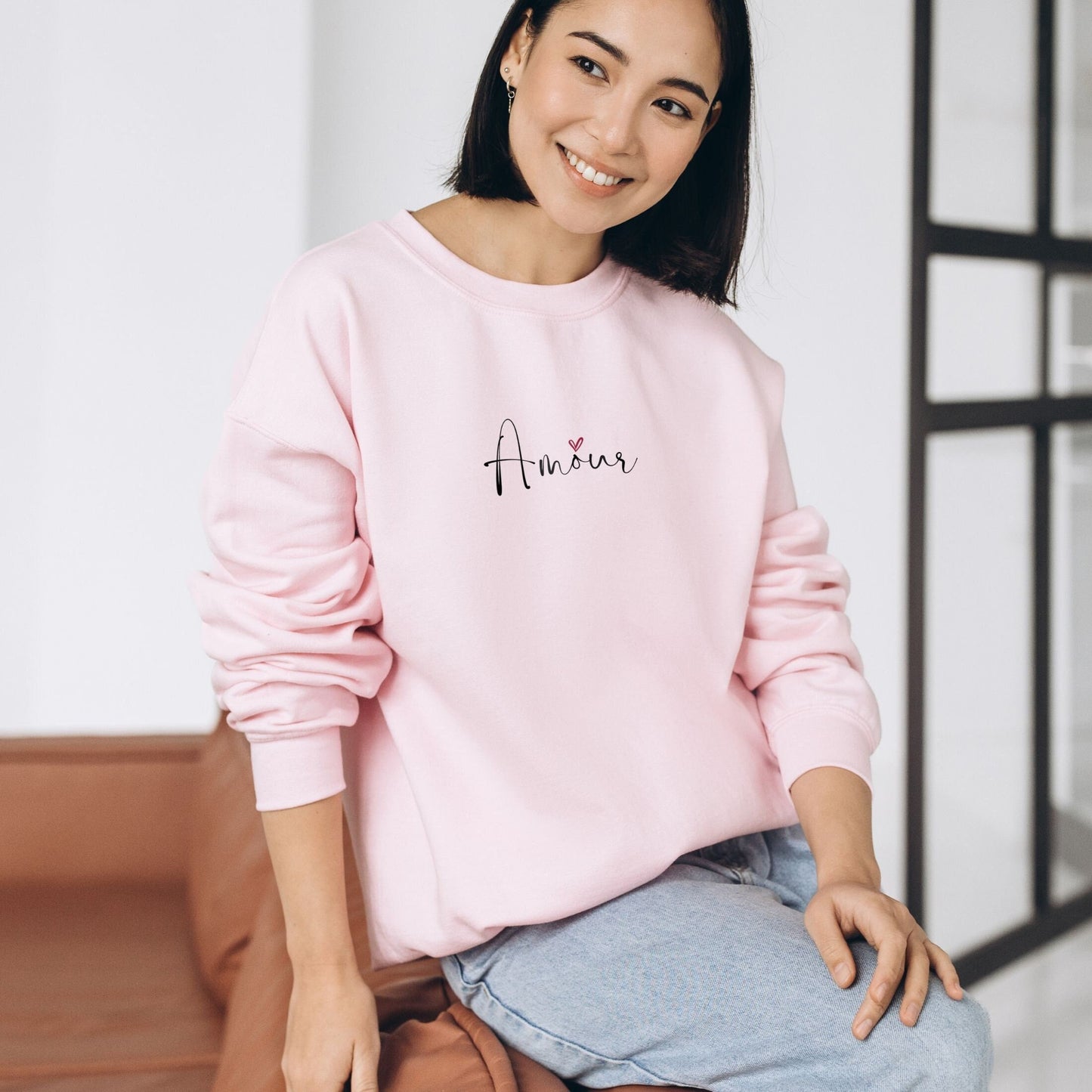 Amour Sweatshirt - Perfect Valentines Day Gift for Her  Friends