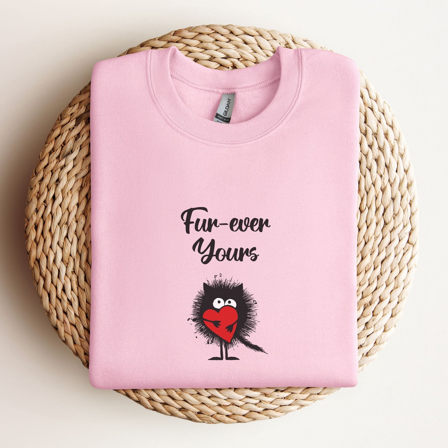 Fur-ever Yours Heart Balloon Cat Sweater - Valentines Day Gift for Her and Friend